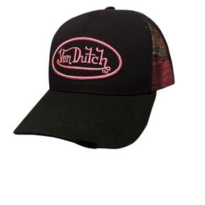 Von Dutch pink and black DISTRESSED looking